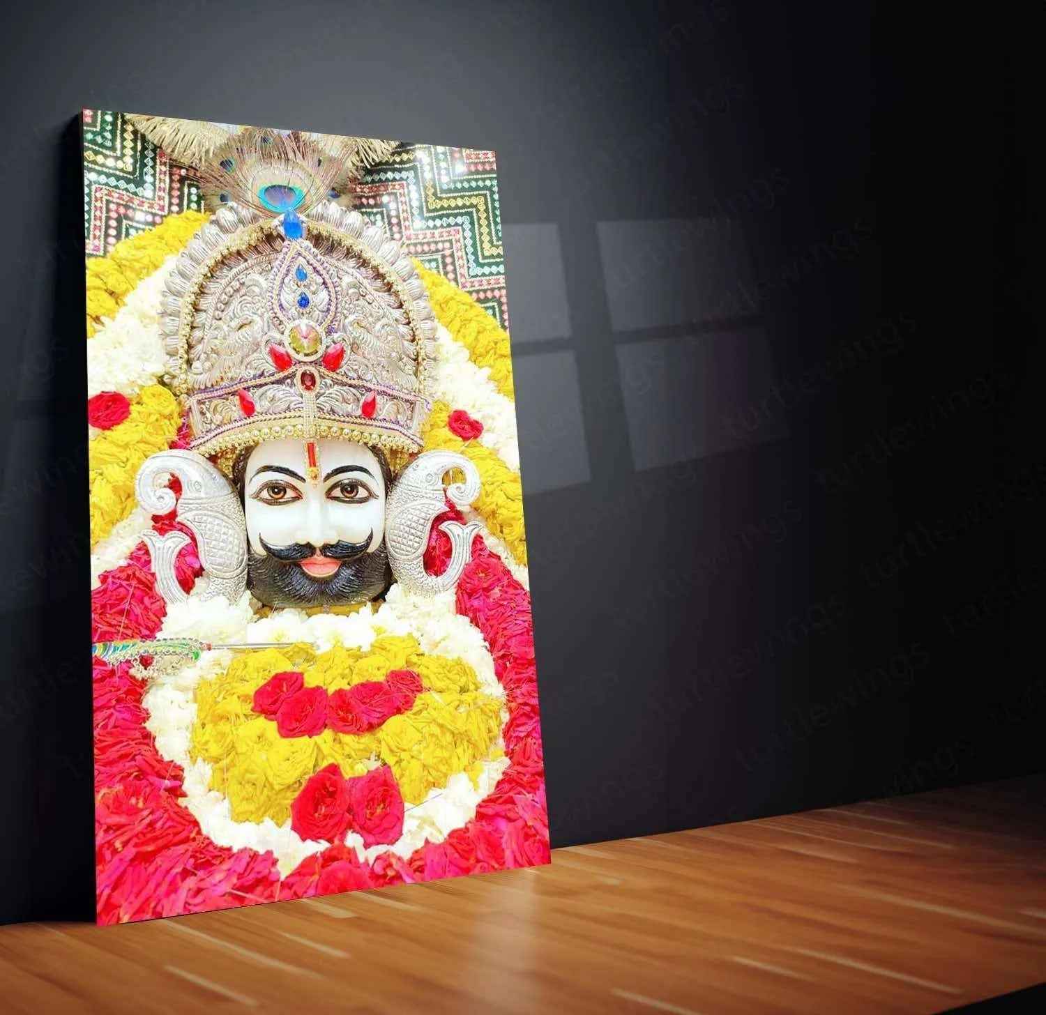 Khatu Shyam Maharaj Rajasthan Spiritual Metal Poster - Divine Grace and Devotion 1 - TURTLEWINGS