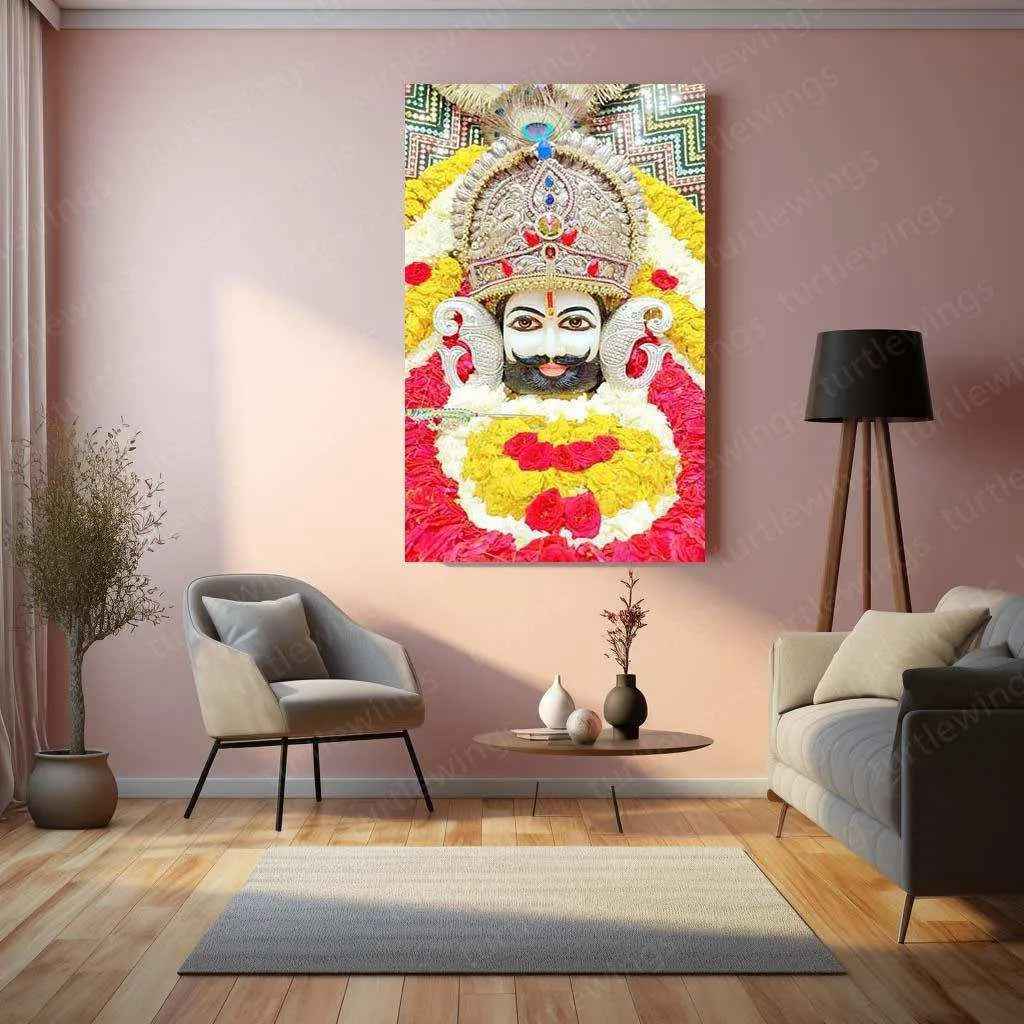 Khatu Shyam Maharaj Rajasthan Spiritual Metal Poster - Divine Grace and Devotion 1 - TURTLEWINGS