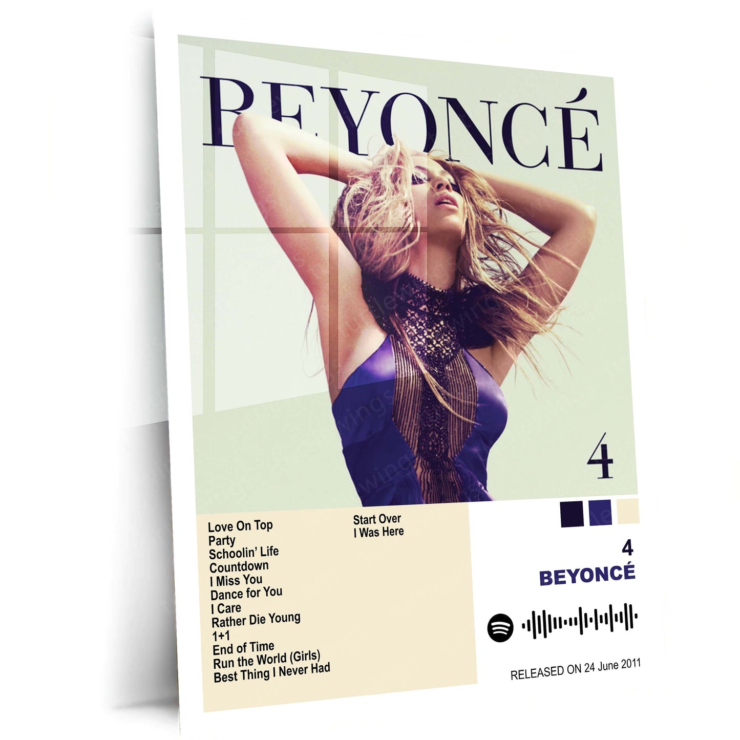 Beyoncé – Complete Album Collection | Set of 11 | Set of 8 | Set of 4 | Premium Metal Poster Set