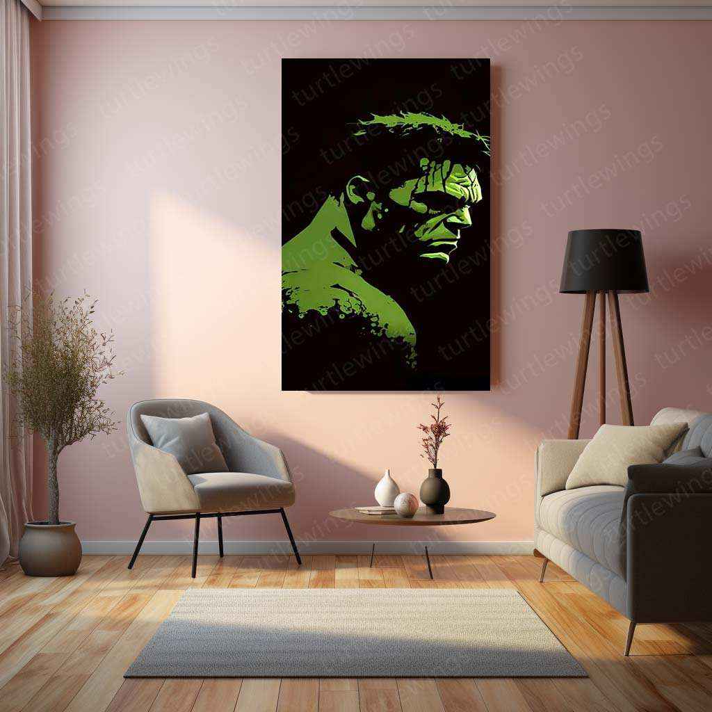 Hulk Action Mood Metal Poster | Marvel Superhero Wall Art | Epic Smash Scene Decor - TURTLEWINGS