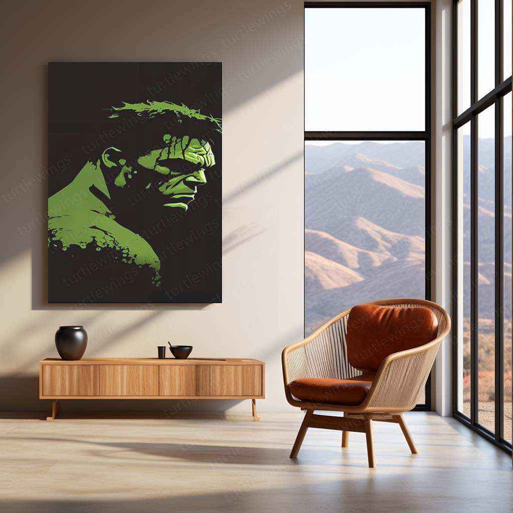 Hulk Action Mood Metal Poster | Marvel Superhero Wall Art | Epic Smash Scene Decor - TURTLEWINGS
