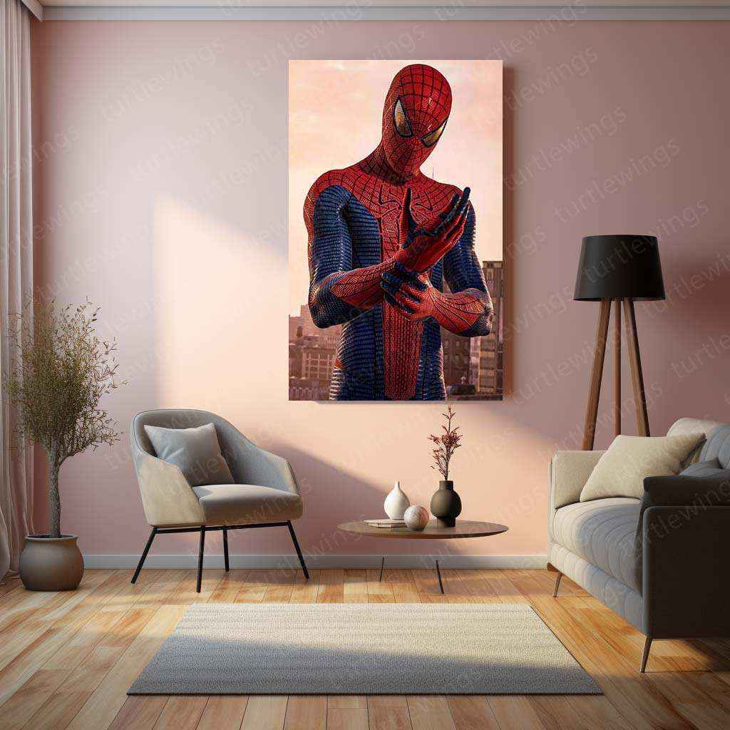 Spider-Man Metal Poster | Marvel Superhero Wall Art | Web-Slinging Action Decor - TURTLEWINGS