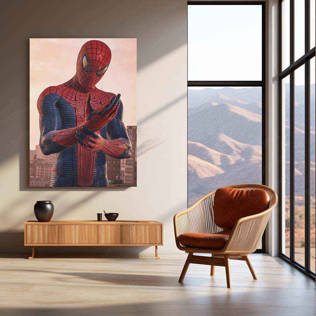 Spider-Man Metal Poster | Marvel Superhero Wall Art | Web-Slinging Action Decor - TURTLEWINGS