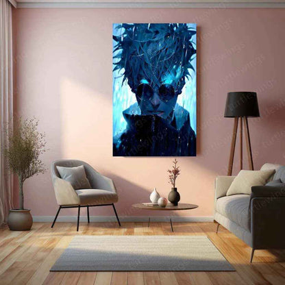 Satoru Gojo Metal Poster | Jujutsu Kaisen Anime Wall Art | Infinity Domain Expansion Decor Description - TURTLEWINGS