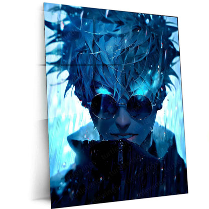 Satoru Gojo Metal Poster | Jujutsu Kaisen Anime Wall Art | Infinity Domain Expansion Decor Description - TURTLEWINGS