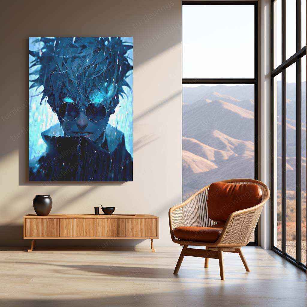 Satoru Gojo Metal Poster | Jujutsu Kaisen Anime Wall Art | Infinity Domain Expansion Decor Description - TURTLEWINGS