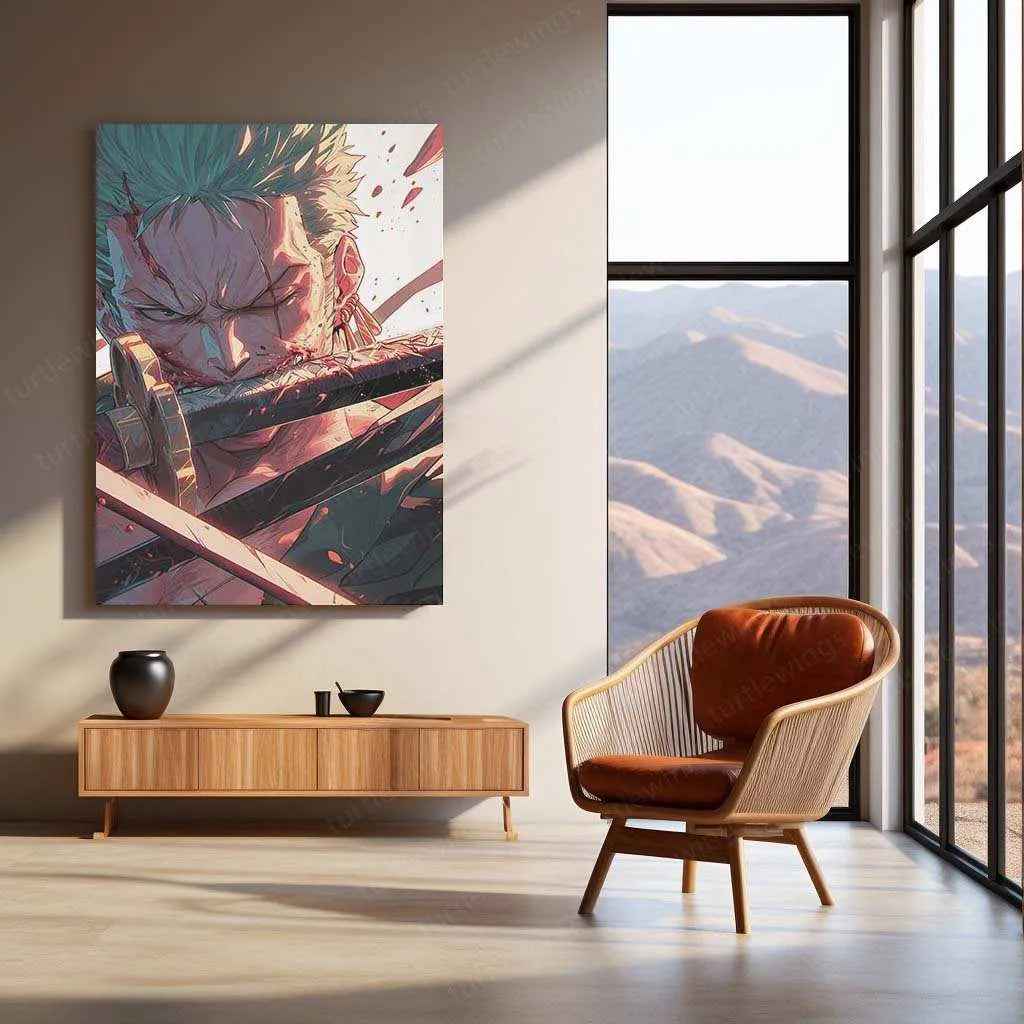 Roronoa Zoro – The Fearless Swordsman | One Piece Metal Poster - TURTLEWINGS