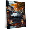 Mustang Car & Nature Metal Poster | Classic Muscle Car Scenic Wall Art | Automotive Aesthetic Decor