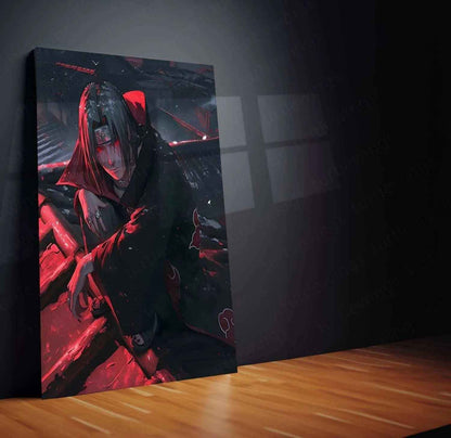 Itachi Uchiha Metal Poster | Naruto Anime Wall Art | Akatsuki Sharingan Decor - TURTLEWINGS