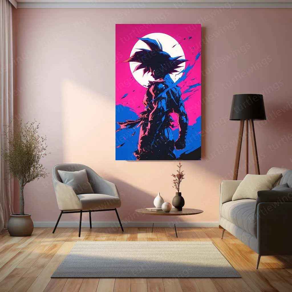 Black Goku Metal Poster | Dragon Ball Super Wall Art - TURTLEWINGS