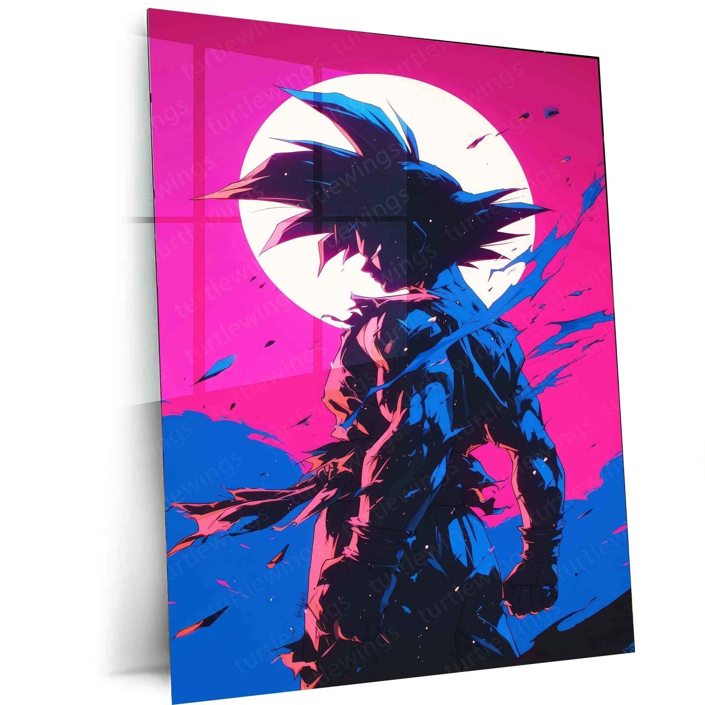 Black Goku Metal Poster | Dragon Ball Super Wall Art - TURTLEWINGS