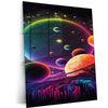 Space Abstract Art Metal Poster | Cosmic Wall Decor | Futuristic Galaxy & Nebula Print