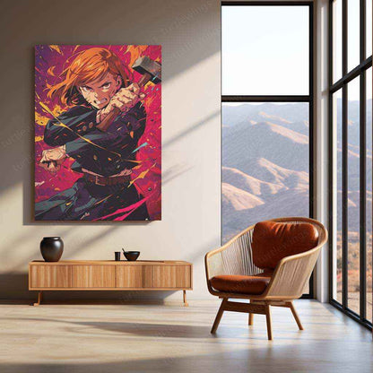 Nobara Kugisaki Metal Poster | Jujutsu Kaisen Wall Art - TURTLEWINGS
