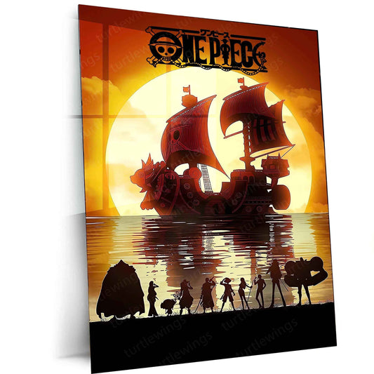 One Piece Metal Poster | Pirate Adventure Wall Art | Luffy & Crew Anime Decor - TURTLEWINGS