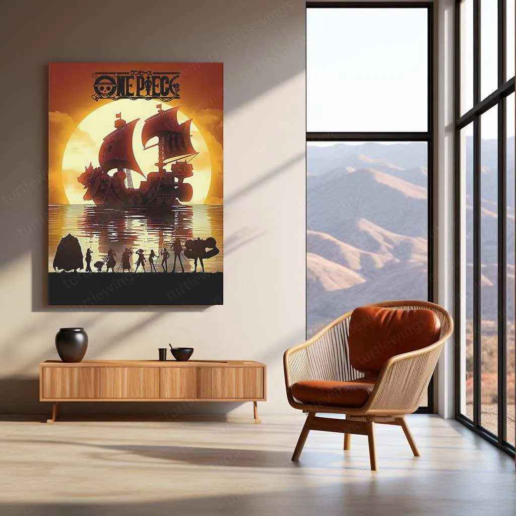 One Piece Metal Poster | Pirate Adventure Wall Art | Luffy & Crew Anime Decor - TURTLEWINGS