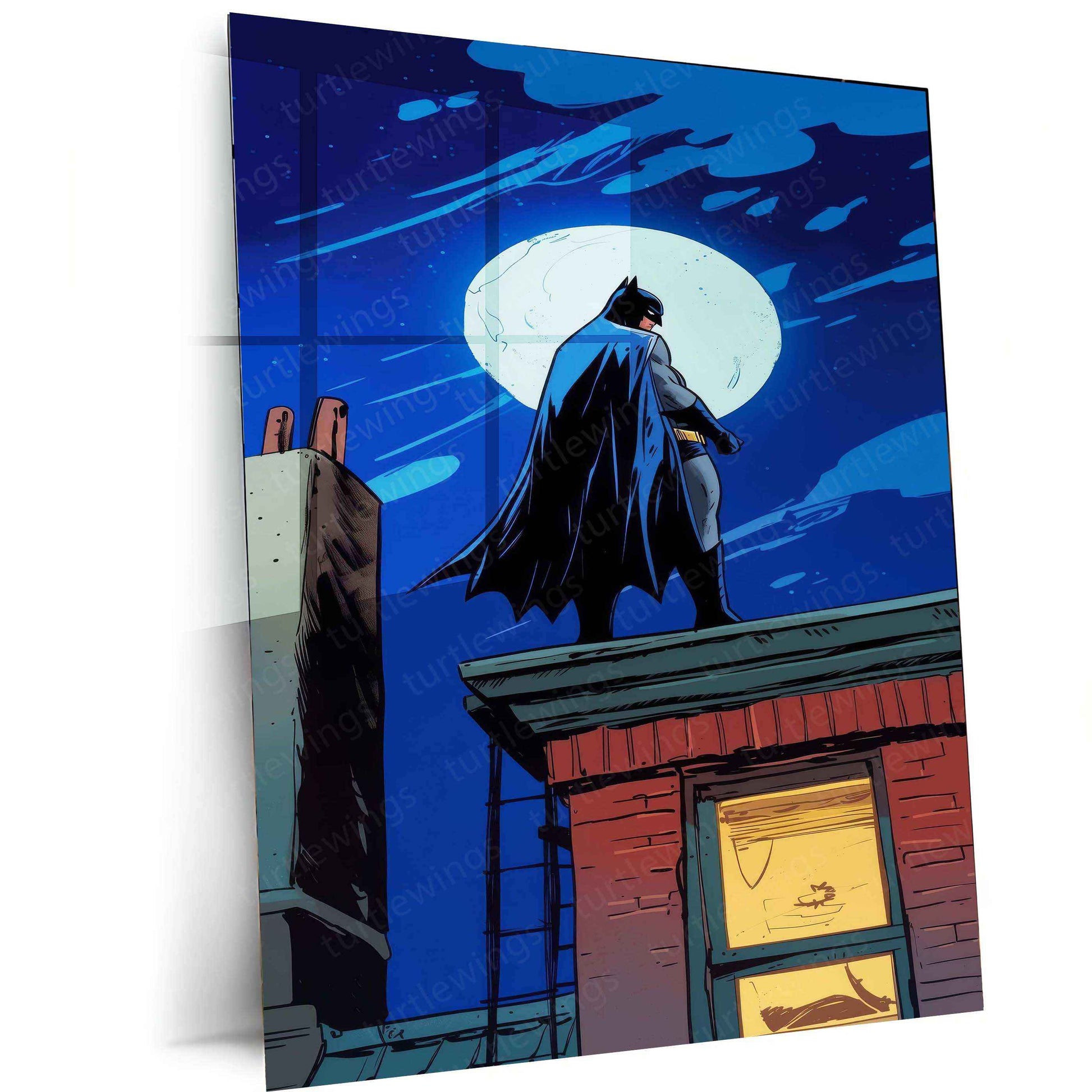 Batman Metal Poster | Dark Knight Wall Art | Gotham City Decor - TURTLEWINGS