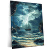 Nature Abstract Art Metal Poster | Modern Landscape Wall Art | Organic and Fluid Design