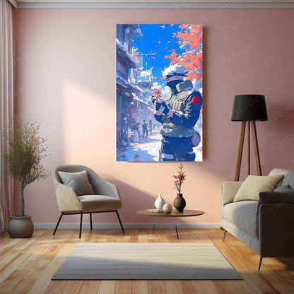 Kakashi Hatake Metal Poster | Naruto Ninja Art | Sharingan & Hokage Wall Decor - TURTLEWINGS