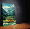 Bus Nature Abstract Art Metal Poster | Unique Urban & Natural Landscape Decor - TURTLEWINGS