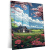 Flowers Nature Abstract Metal Poster | Botanical & Abstract Art Wall Decor