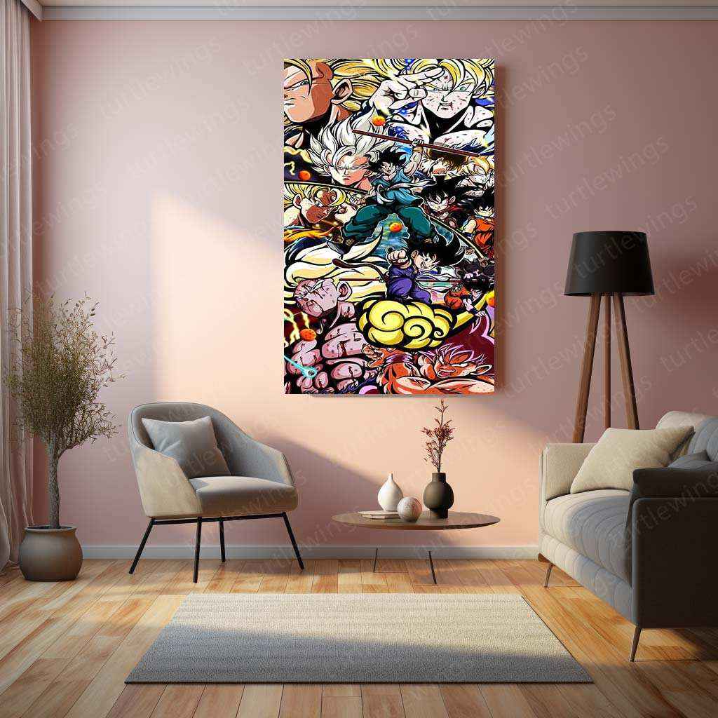 Dragon Ball All Characters Metal Poster | Iconic DBZ Heroes & Villains | DB Art Wall Decor - TURTLEWINGS