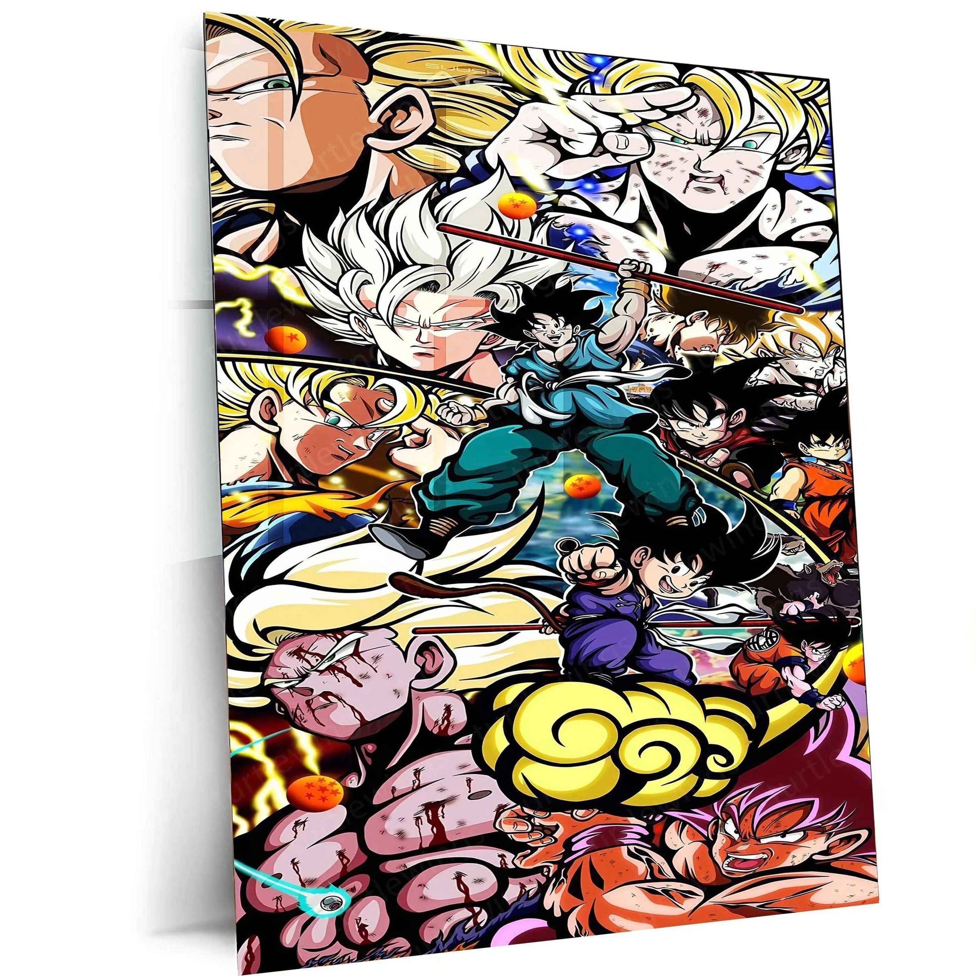 Dragon Ball All Characters Metal Poster | Iconic DBZ Heroes & Villains | DB Art Wall Decor - TURTLEWINGS