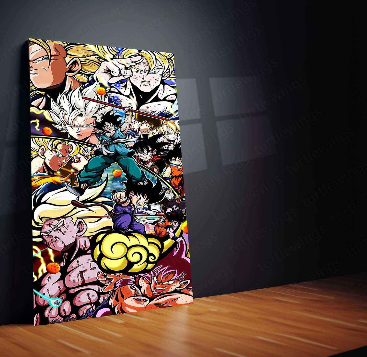 Dragon Ball All Characters Metal Poster | Iconic DBZ Heroes & Villains | DB Art Wall Decor - TURTLEWINGS