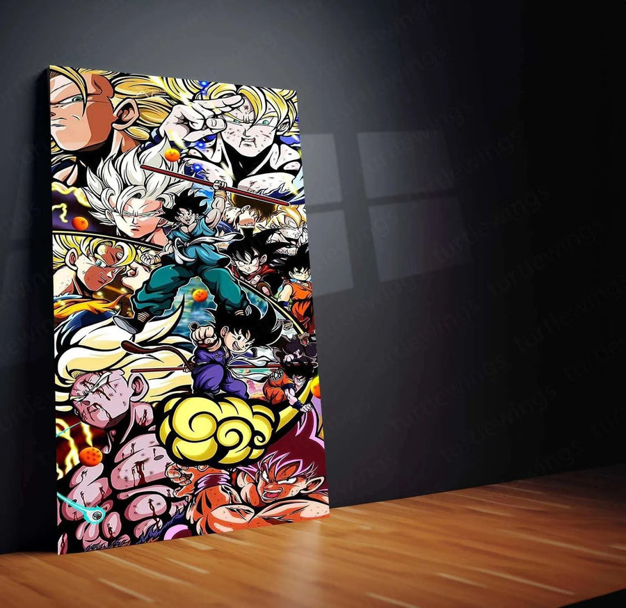 Dragon Ball All Characters Metal Poster | Iconic DBZ Heroes & Villains | DB Art Wall Decor - TURTLEWINGS 