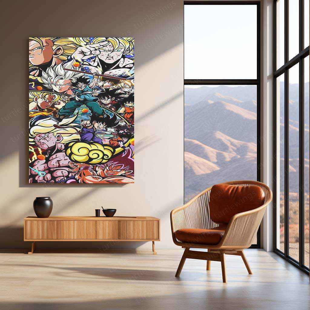 Dragon Ball All Characters Metal Poster | Iconic DBZ Heroes & Villains | DB Art Wall Decor - TURTLEWINGS