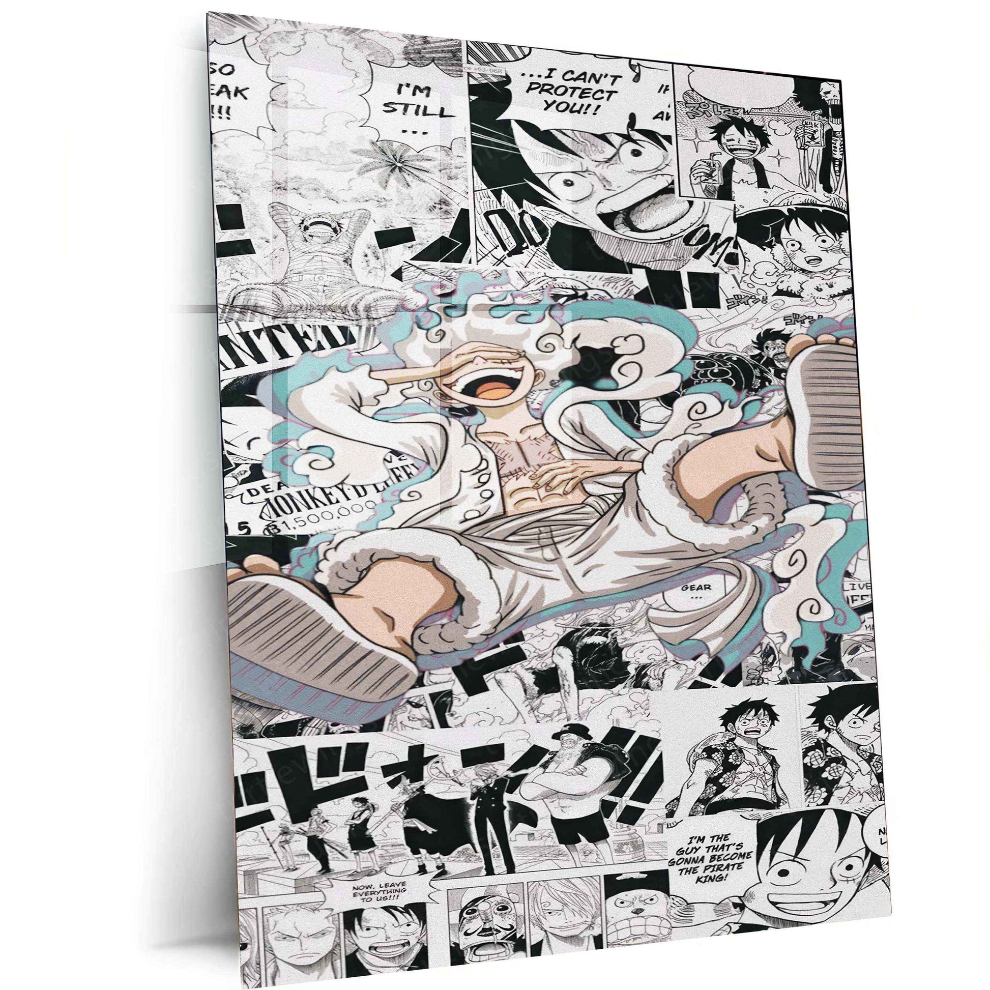 Monkey D. Luffy Gear 5 Metal Poster | Epic Transformation Art | One Piece Wall Decor - TURTLEWINGS