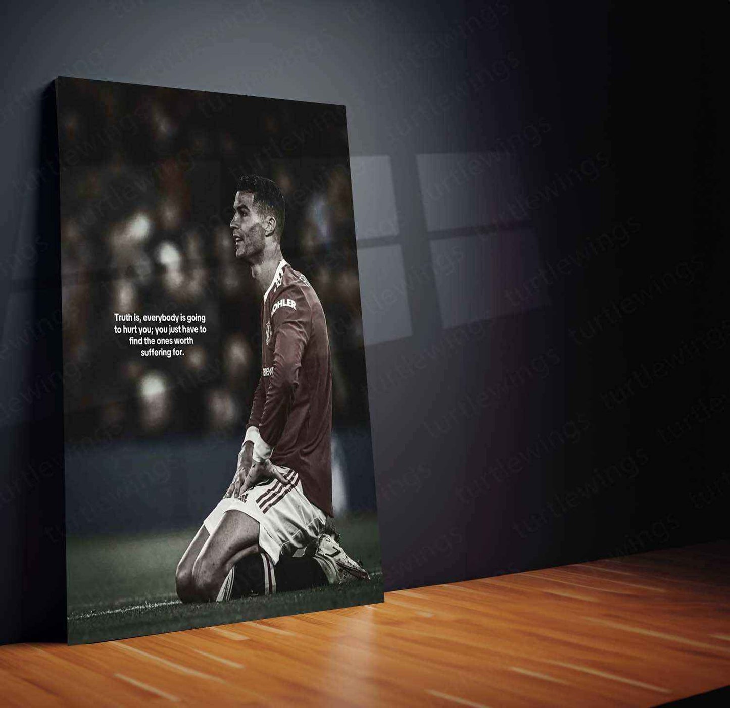 Cristiano Ronaldo Metal Poster | Football Legend Wall Art | CR7 Sports Decor - TURTLEWINGS
