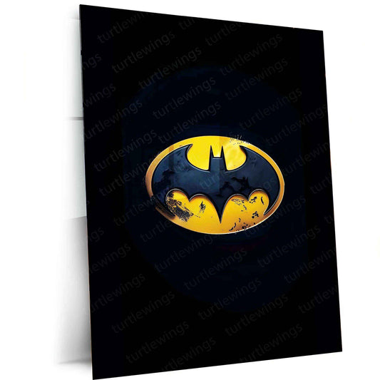 Batman Symbol Metal Poster – The Iconic Bat Emblem - TURTLEWINGS