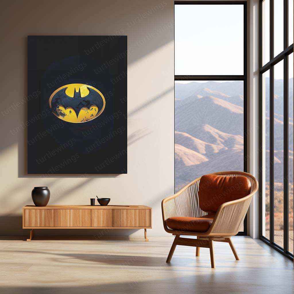 Batman Symbol Metal Poster – The Iconic Bat Emblem - TURTLEWINGS