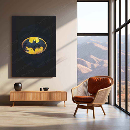 Batman Symbol Metal Poster – The Iconic Bat Emblem - TURTLEWINGS