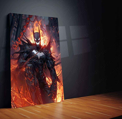 Stylized Batman Metal Poster – Iconic Dark Knight Art - TURTLEWINGS