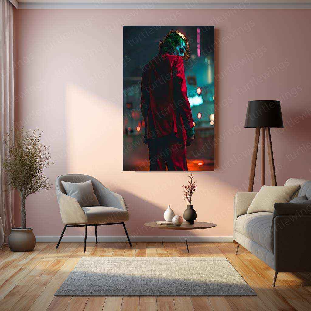 The Joker Digital Artwork – Green Hair and Pale Face - TURTLEWINGS