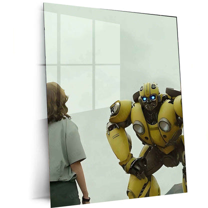 Transformers Movie Franchise Metal Poster – Iconic Characters and Battle Scenes - TURTLEWINGS