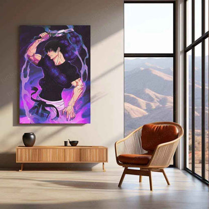 Toji Fushiguro – The Sorcerer Assassin | Jujutsu Kaisen Metal Poster - TURTLEWINGS