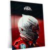 Quote Metal Poster | Still We Rise Racing Metal Poster | Motorsport Motivation Wall Art | Red Formula Racing Metal Print
