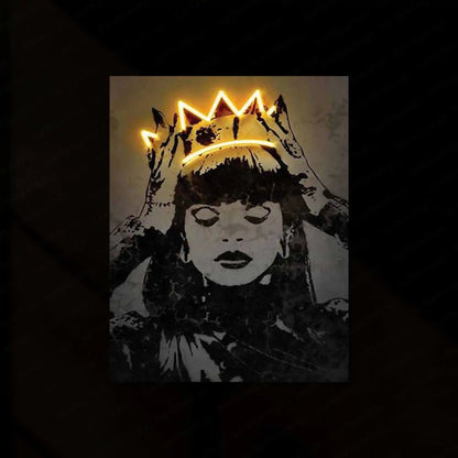Rihanna Neon LED Metal Frame â Iconic Music Star Wall Art - TURTLEWINGS