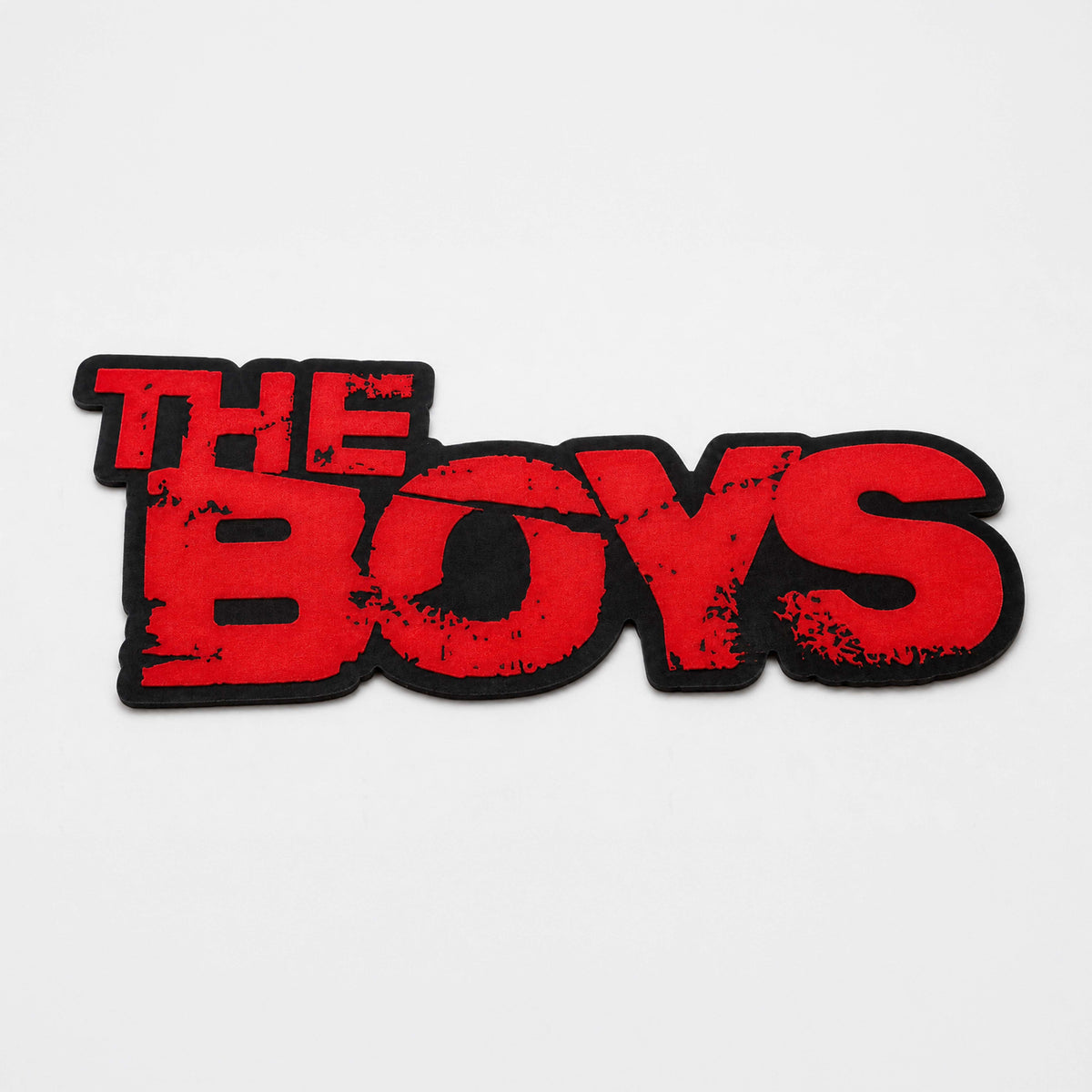 The Boys Logo Cut-out Flat Rug | Superhero TV Series Inspired Flat Rug | Bold Pop Culture Room Floor Decor