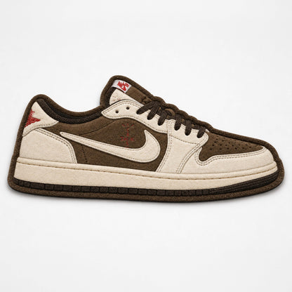 Travis Scott x Air Jordan 1 Low Cut-out Flat Rug | Iconic Sneaker Flat Rug | Premium Streetwear Room Decor