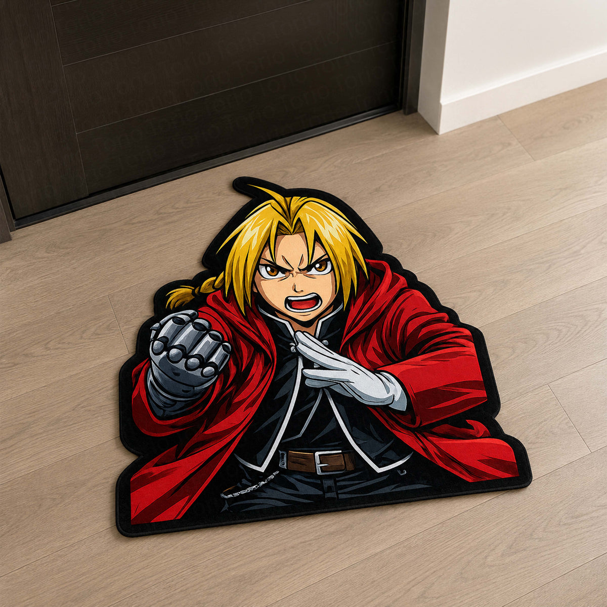 Edward Elric Fullmetal Alchemist Cut-out Flat Rug | Iconic Anime Character Flat Rug | Premium Manga Room Decor