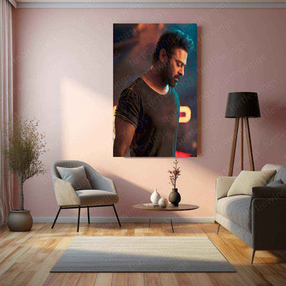 Prabhas Metal Poster – Rebel Star Wall Art | Bahubali & South Indian Cinema Icon - TURTLEWINGS