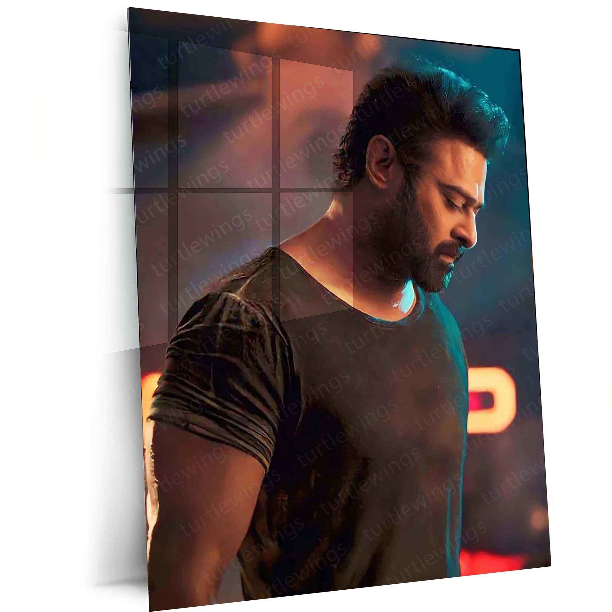 Prabhas Metal Poster – Rebel Star Wall Art | Bahubali & South Indian Cinema Icon - TURTLEWINGS