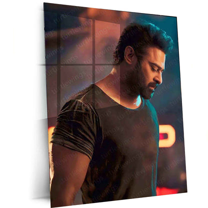 Prabhas Metal Poster – Rebel Star Wall Art | Bahubali & South Indian Cinema Icon - TURTLEWINGS