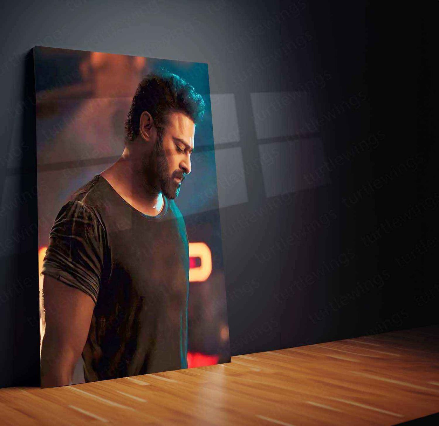 Prabhas Metal Poster – Rebel Star Wall Art | Bahubali & South Indian Cinema Icon - TURTLEWINGS