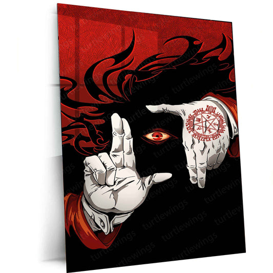 Alucard Eyes Poster – Dark Vampire Art from Hellsing - TURTLEWINGS