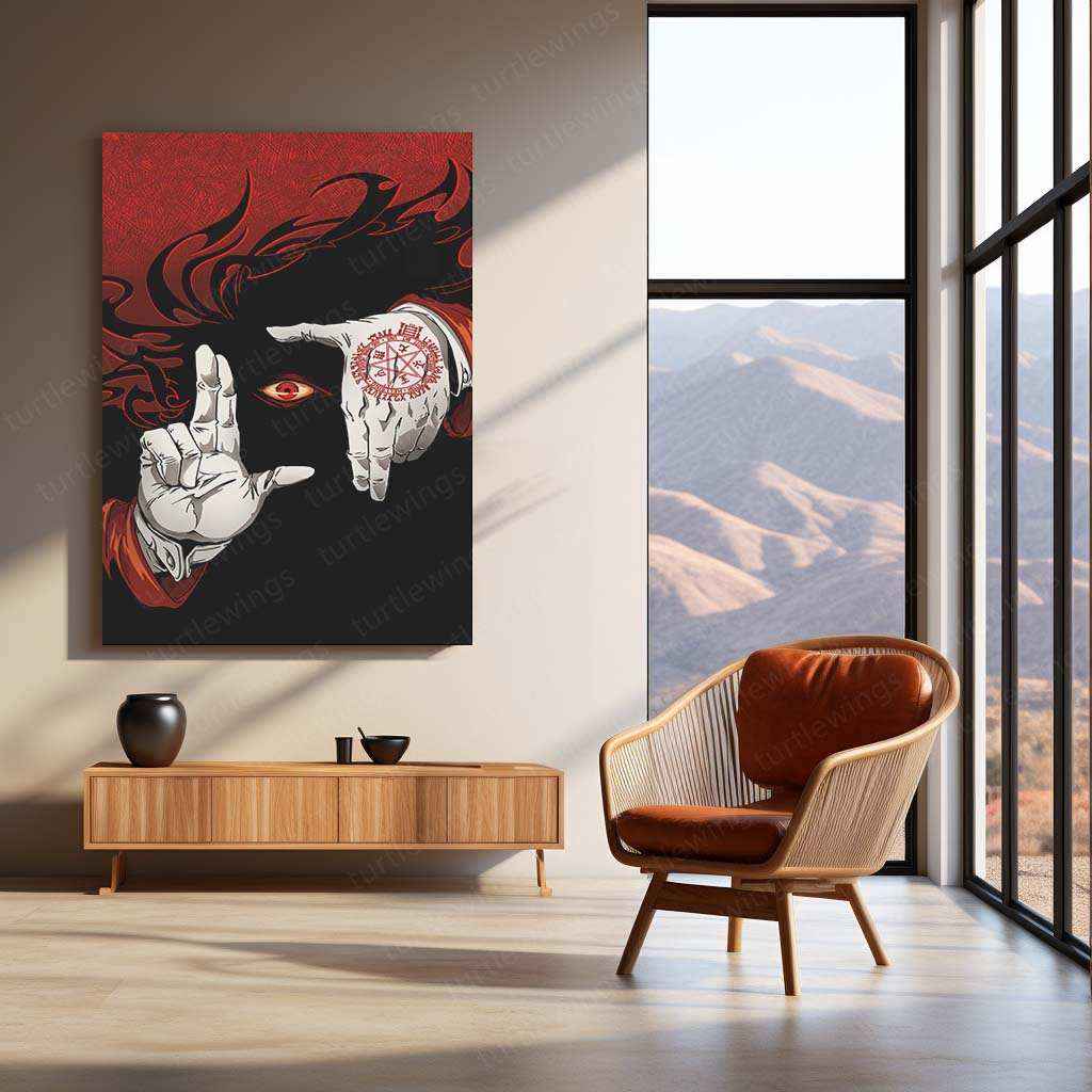 Alucard Eyes Poster – Dark Vampire Art from Hellsing - TURTLEWINGS
