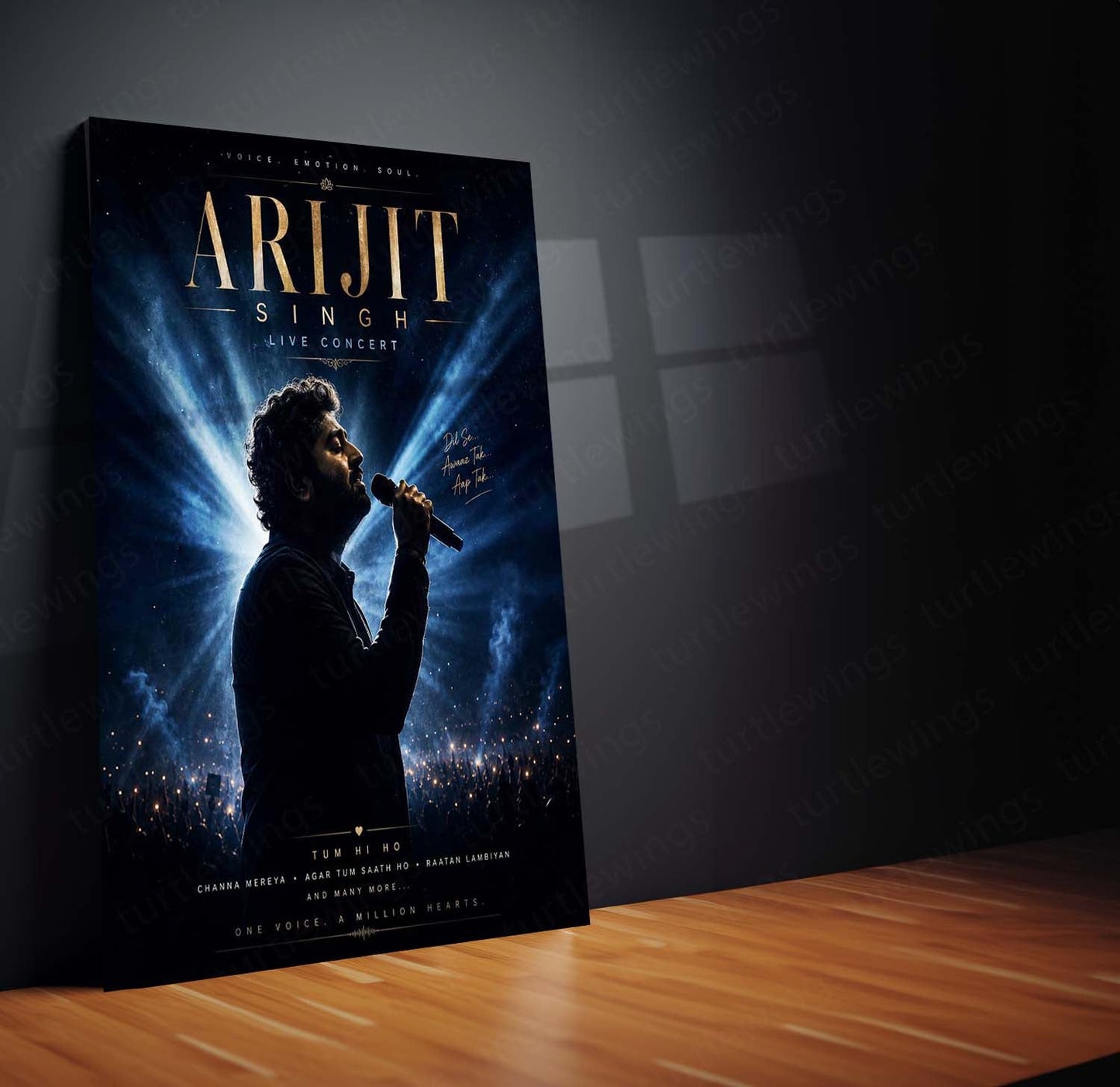 Arijit Singh – Live Concert Soul | Premium Metal Poster | Bollywood Music Legend Wall Art by TurtleWings